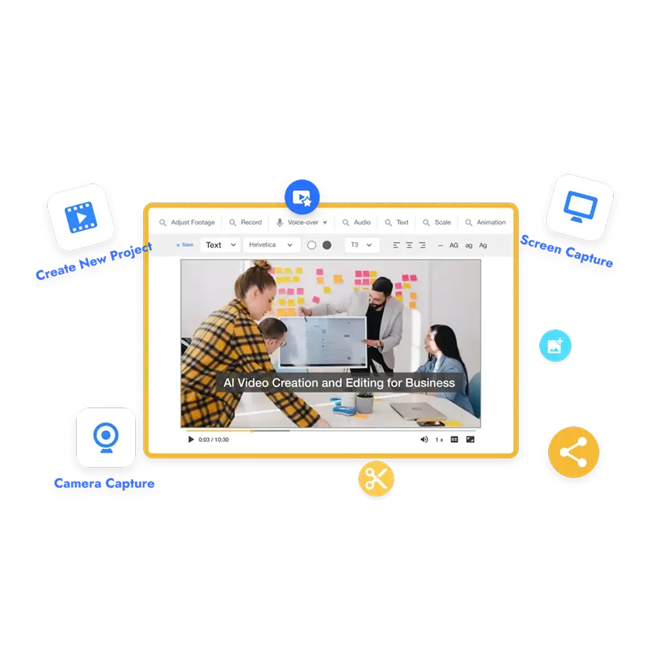 Marketing teams use Visla text to video to create videos from ads and brand stories.